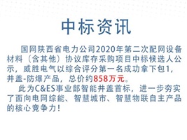 中標資訊：威勝電氣斬獲智能井蓋首標！