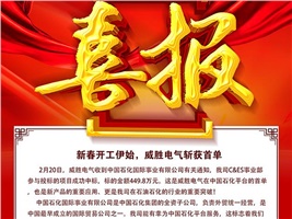 新春開工伊始，威勝電氣斬獲首單